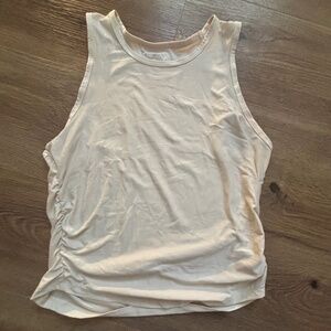 Old Navy Womens Size Medium Ivory Cloud Motion Ruched Side Tank Top